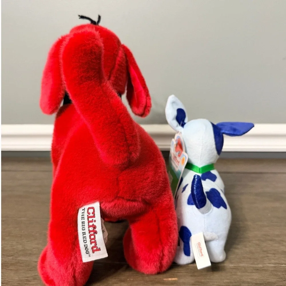 Clifford the Big Red Dog & Tucker Franklin Dalmatian Plush Stuffed Animal Set